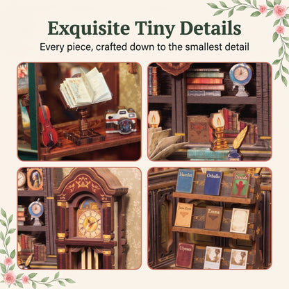 Owl Bookstore DIY Book Nook Kit – Lights Up Your Shelf