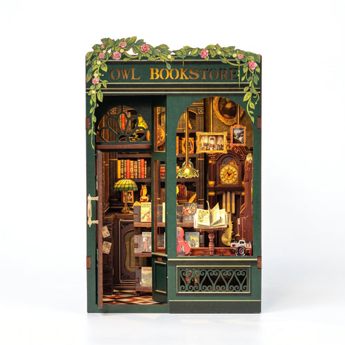 Owl Bookstore DIY Book Nook Kit – Lights Up Your Shelf